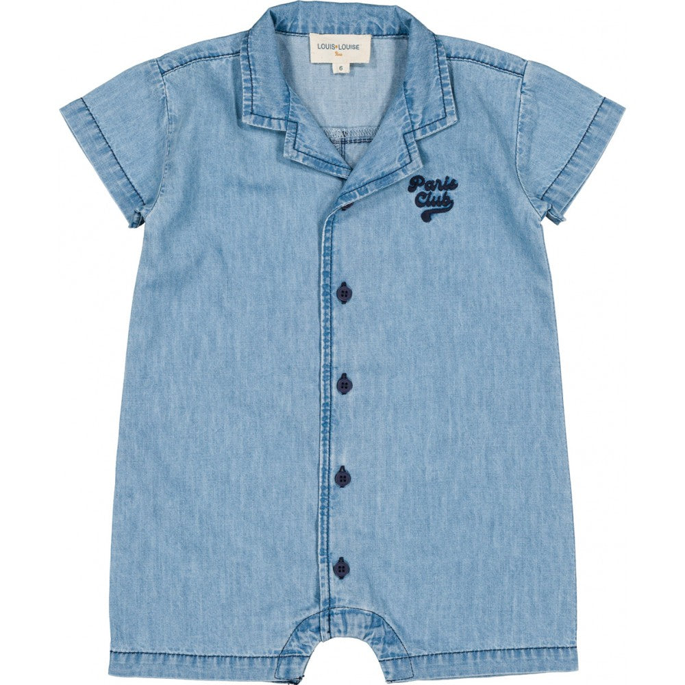 LOUIS LOUISE BLUE DENIM BUTTON OVERALLS