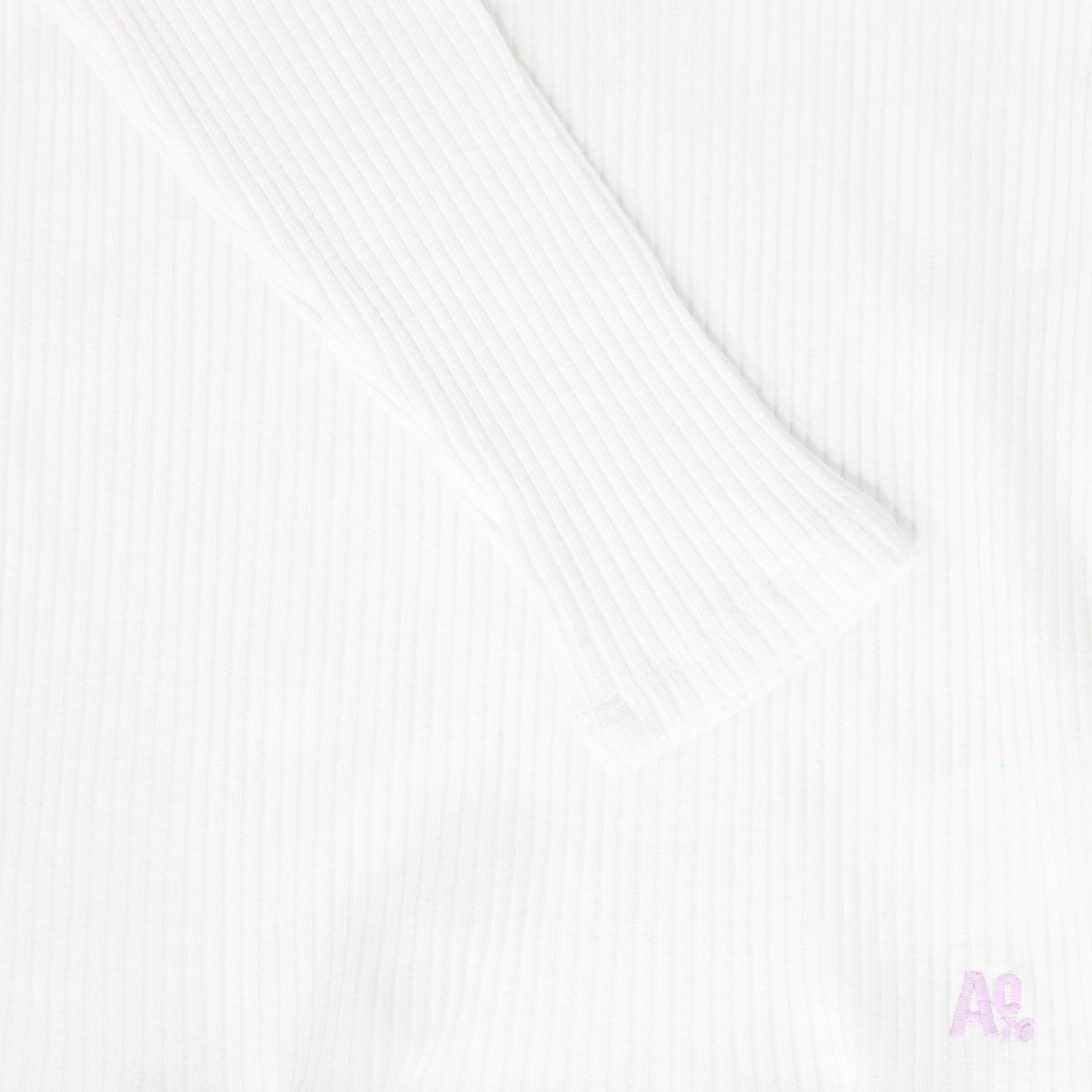 AO76 WHITE RIBBED T-SHIRT