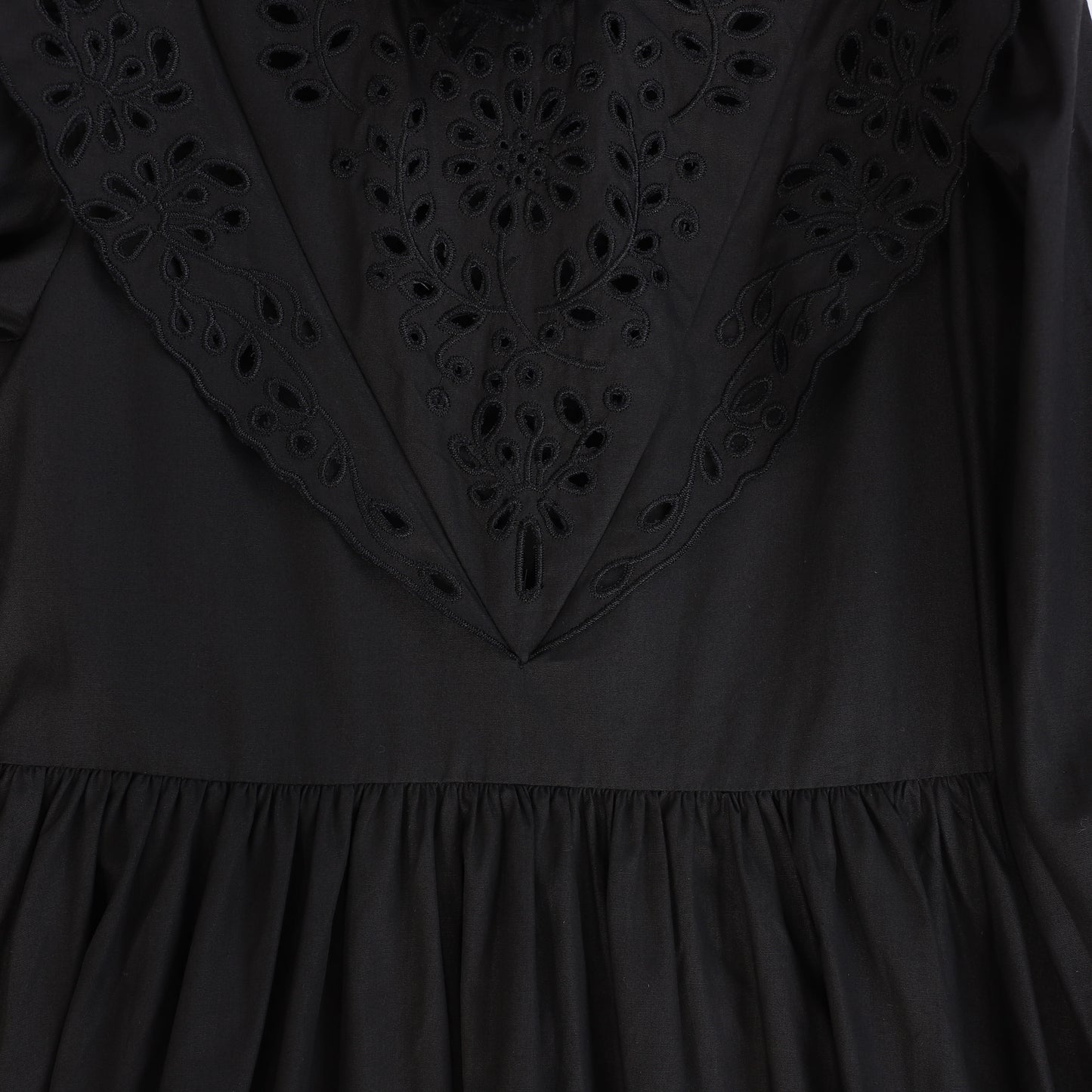 PETITE AMALIE BLACK CUT OUT TIE DRESS