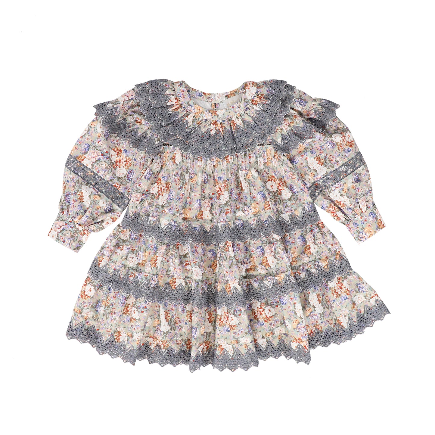 PETITE AMALIE BLUE PRINT POPLIN DRESS