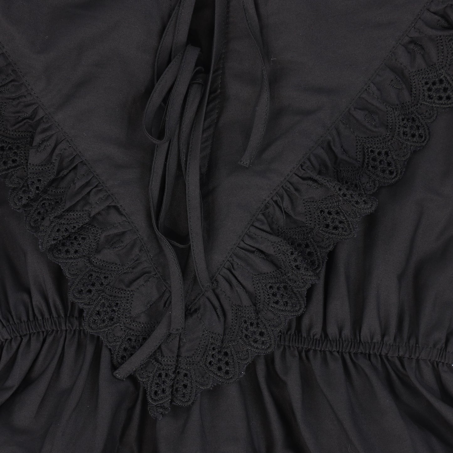 PETITE AMALIE BLACK POPLIN MIDI DRESS