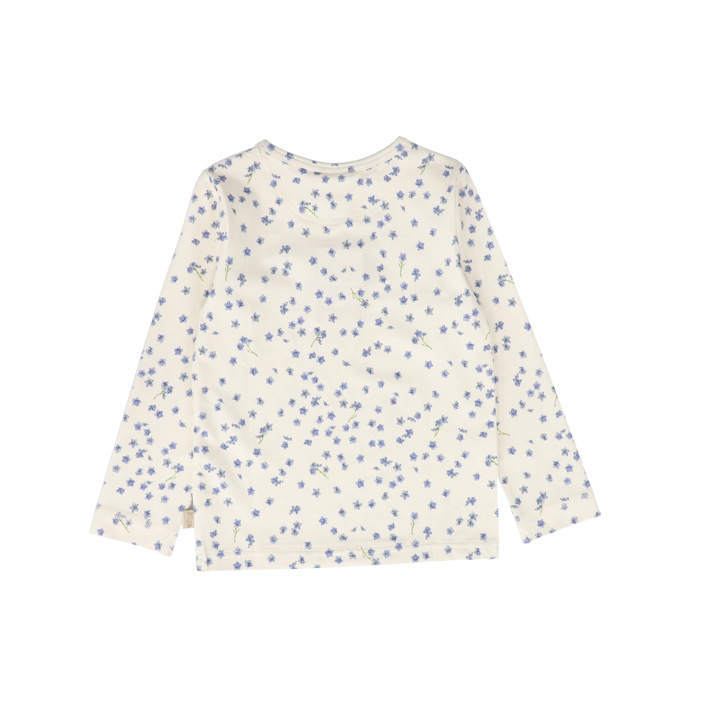 PETIT PIAO CREAM/BLUE FLORAL PRINTED TEE [FINAL SALE]