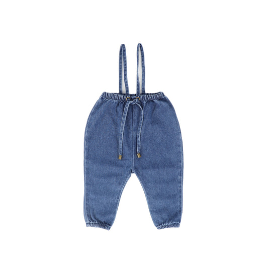 ANALOGIE BLUE WASH BUBBLE SUSPENDER PANTS