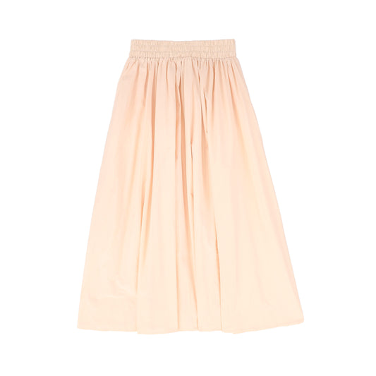 LITTLE PARNI PALE PINK TAFFETA MIDI SKIRT