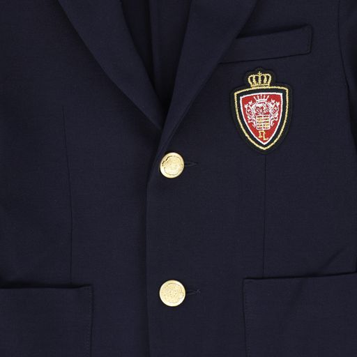 DAL LAGO NAVY WOVEN BLAZER