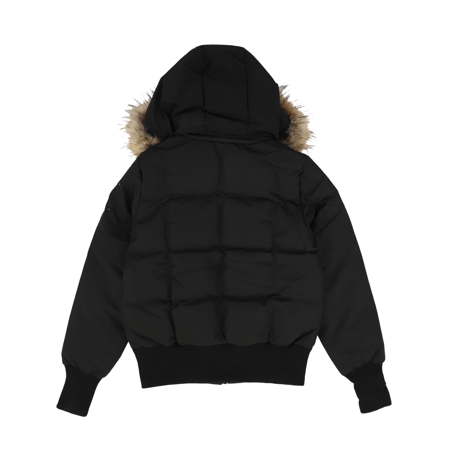 ELLABEE BLACK WITH NATURAL FUR TRIM COAT