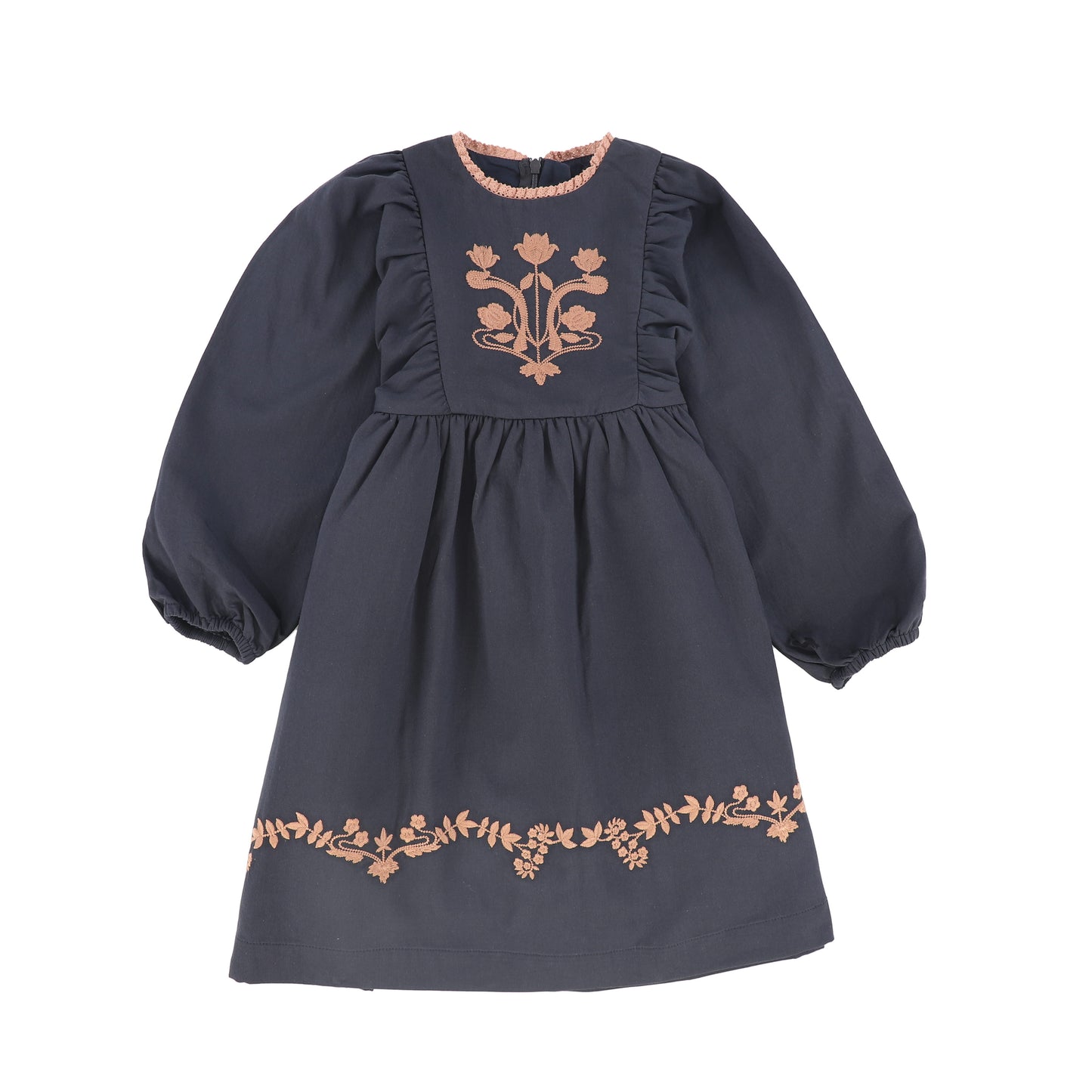 CERA UNA VOLTA NAVY GAUZE TRIM DRESS