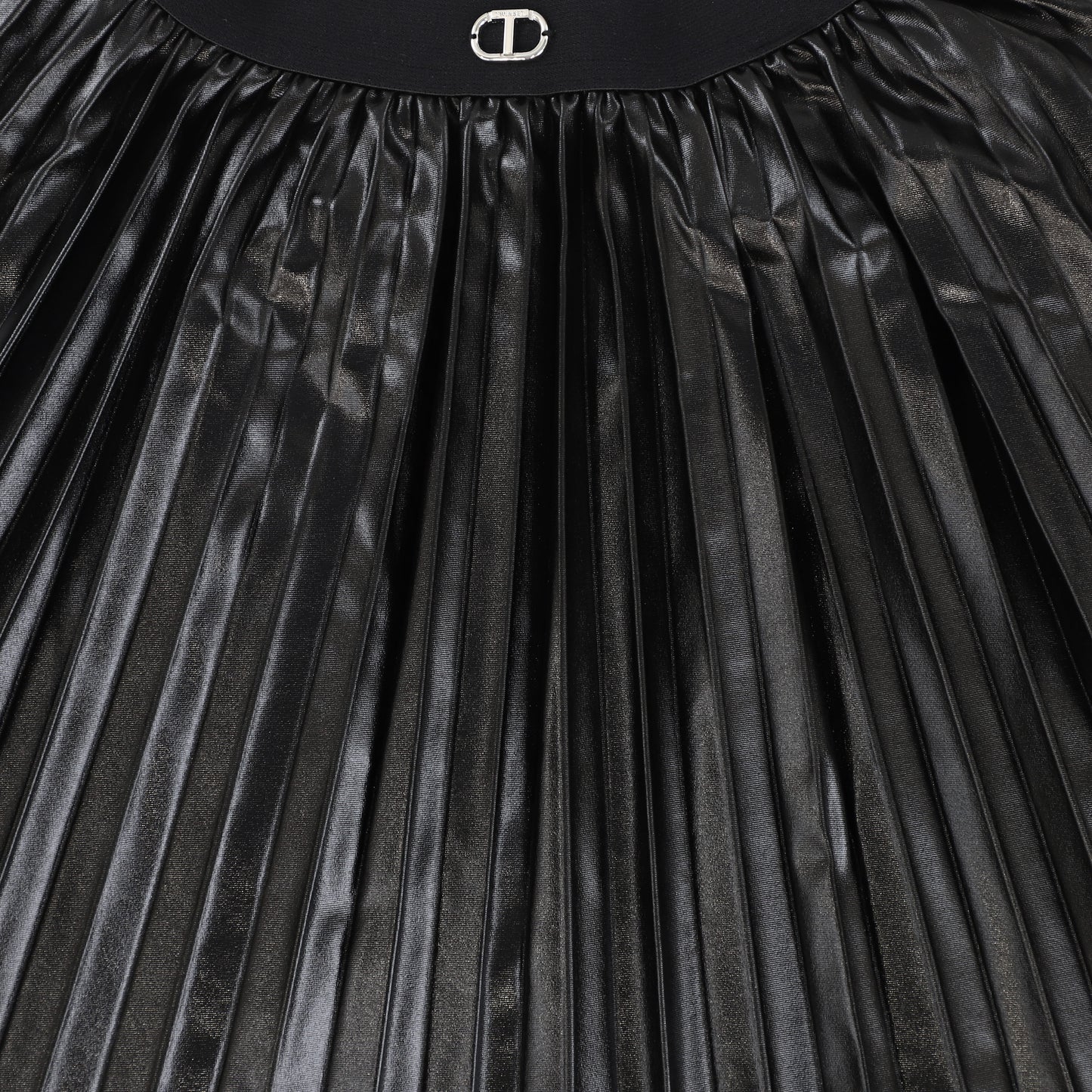 TWINSET BLACK ACCORDIAN PLEATED SKIRT