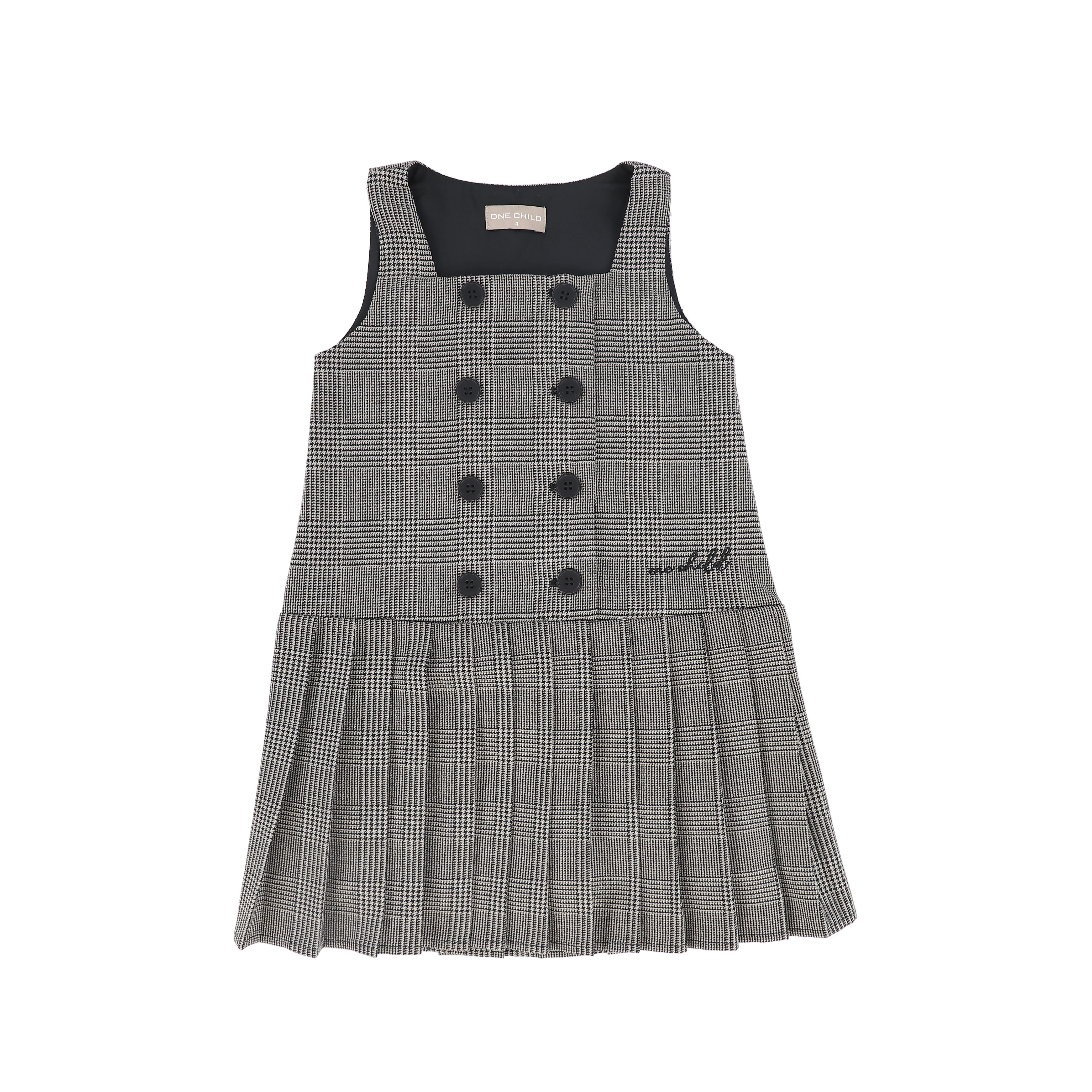 ONE CHILD GREY PLAID DOUBLE BREASTED JUMPER – Luibelle