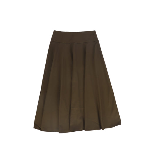 MALLORY AND MERLOT OLIVE GREEN WOOL DROP WAIST SKIRT