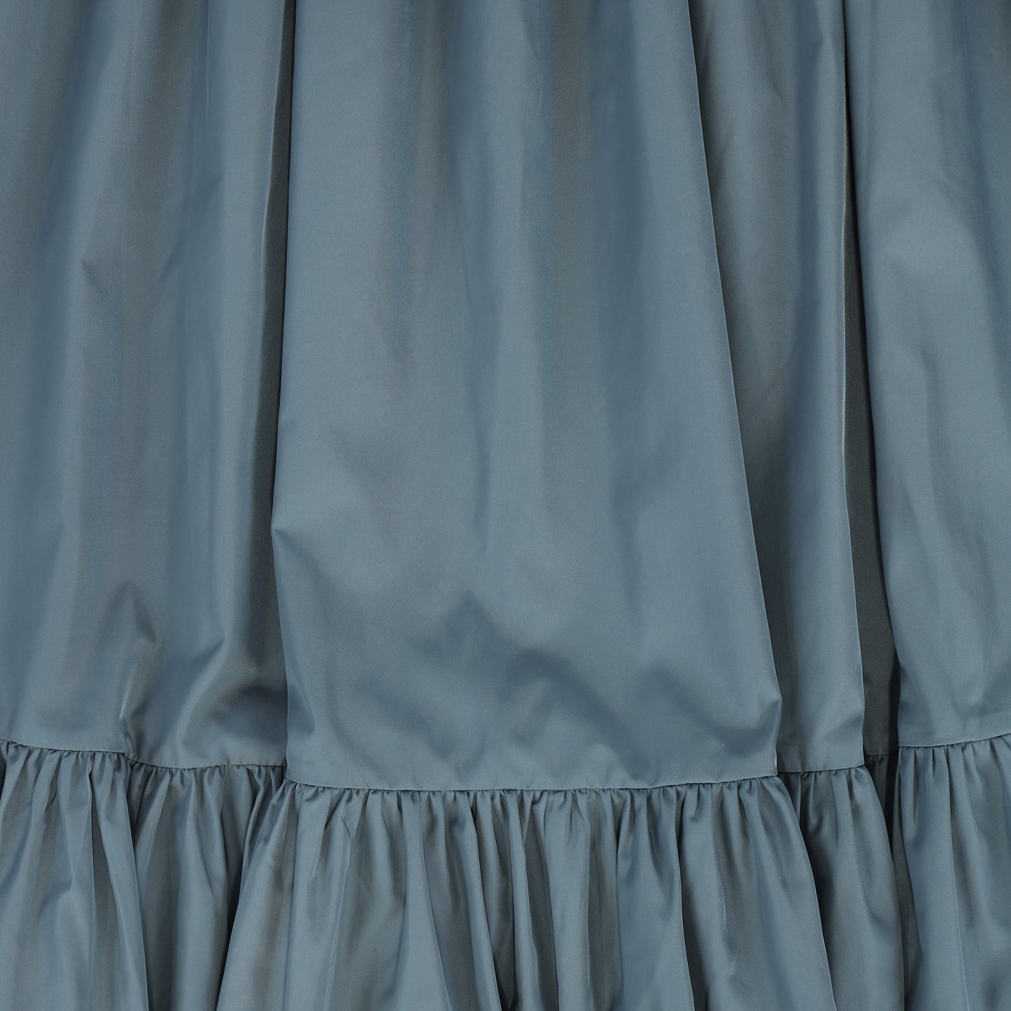 FRANCESCA GUILIANO DUSTY BLUE GATHERED TIER MAXI SKIRT