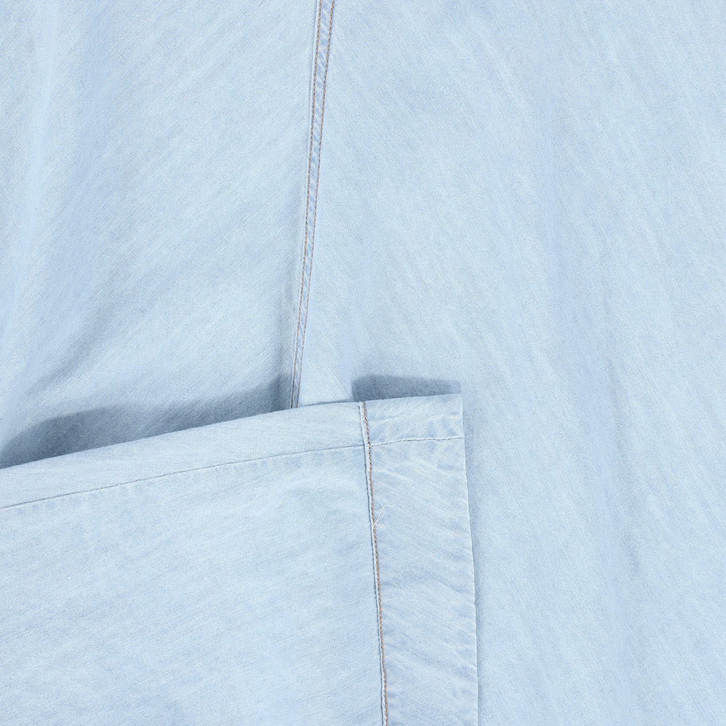 BAMBOO LIGHT BLUE DENIM FLAIR MAXI SKIRT