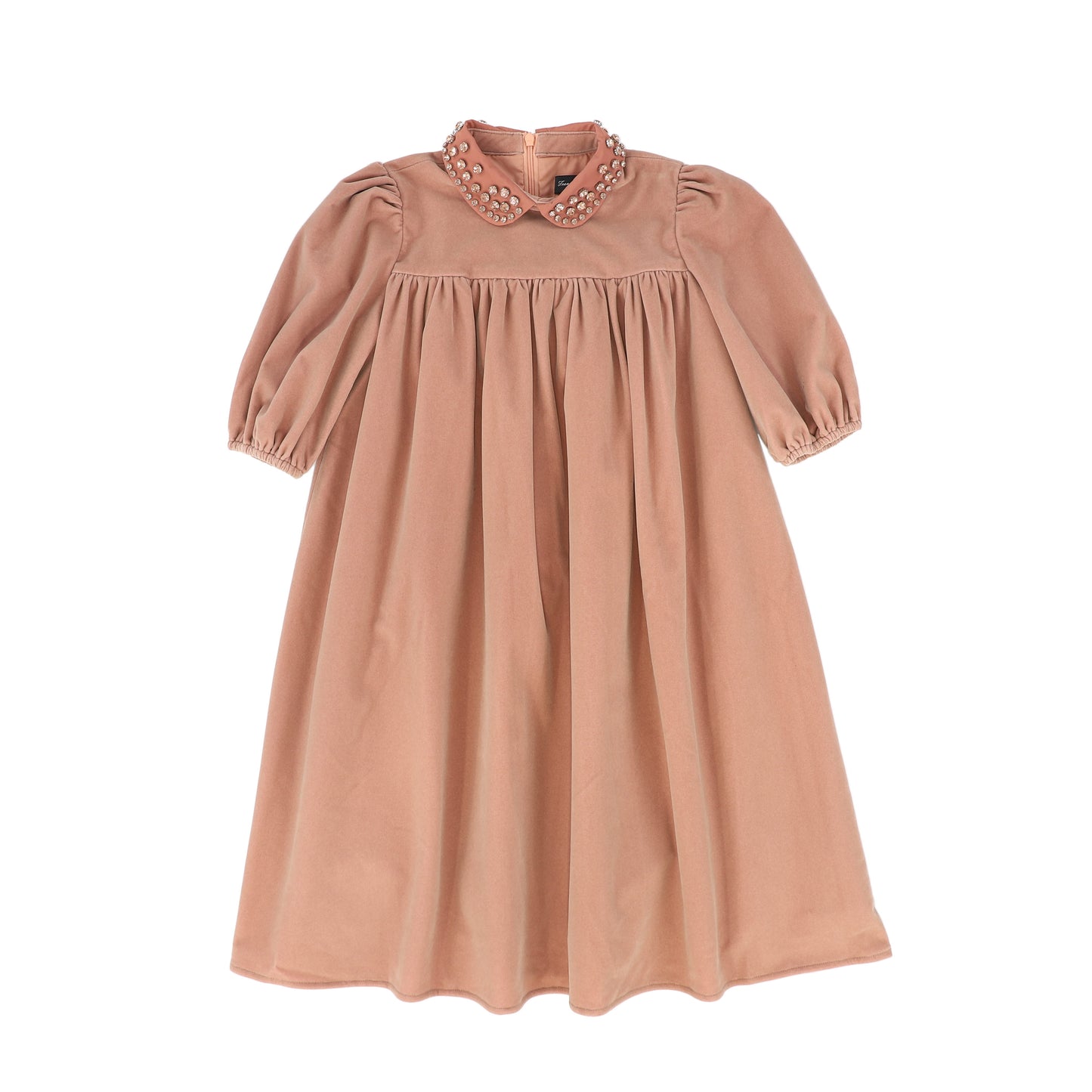 FRANCESCA GUILIANO MAUVE VELVET EMPIRE DRESS