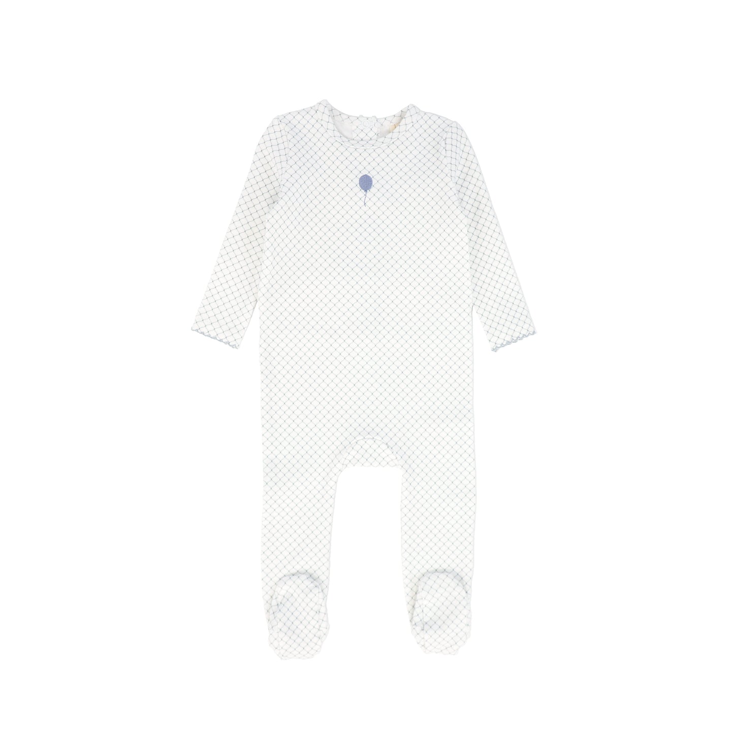BEBE JOLEE WHITE/BLUE ROPE PRINT FOOTIE