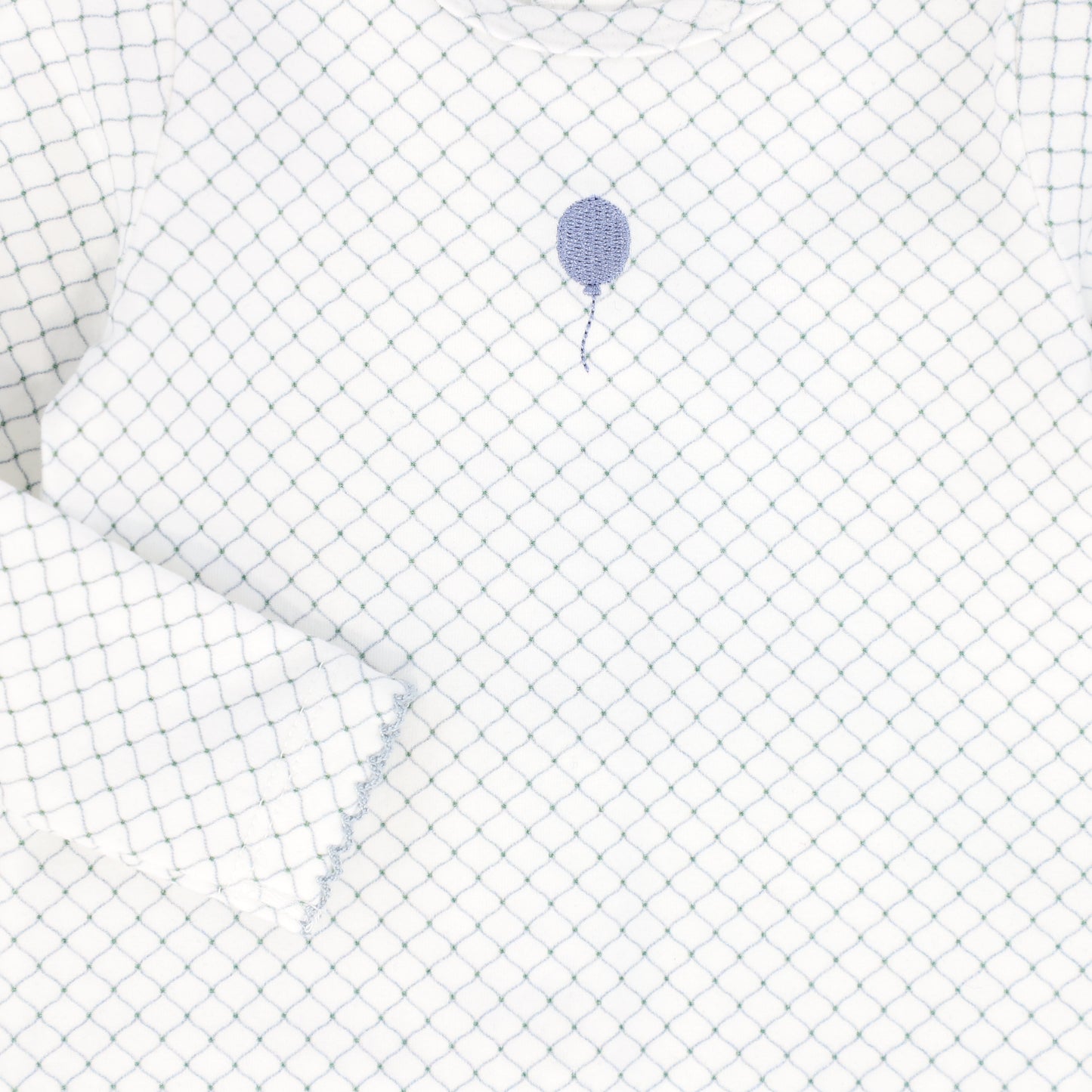BEBE JOLEE WHITE/BLUE ROPE PRINT FOOTIE
