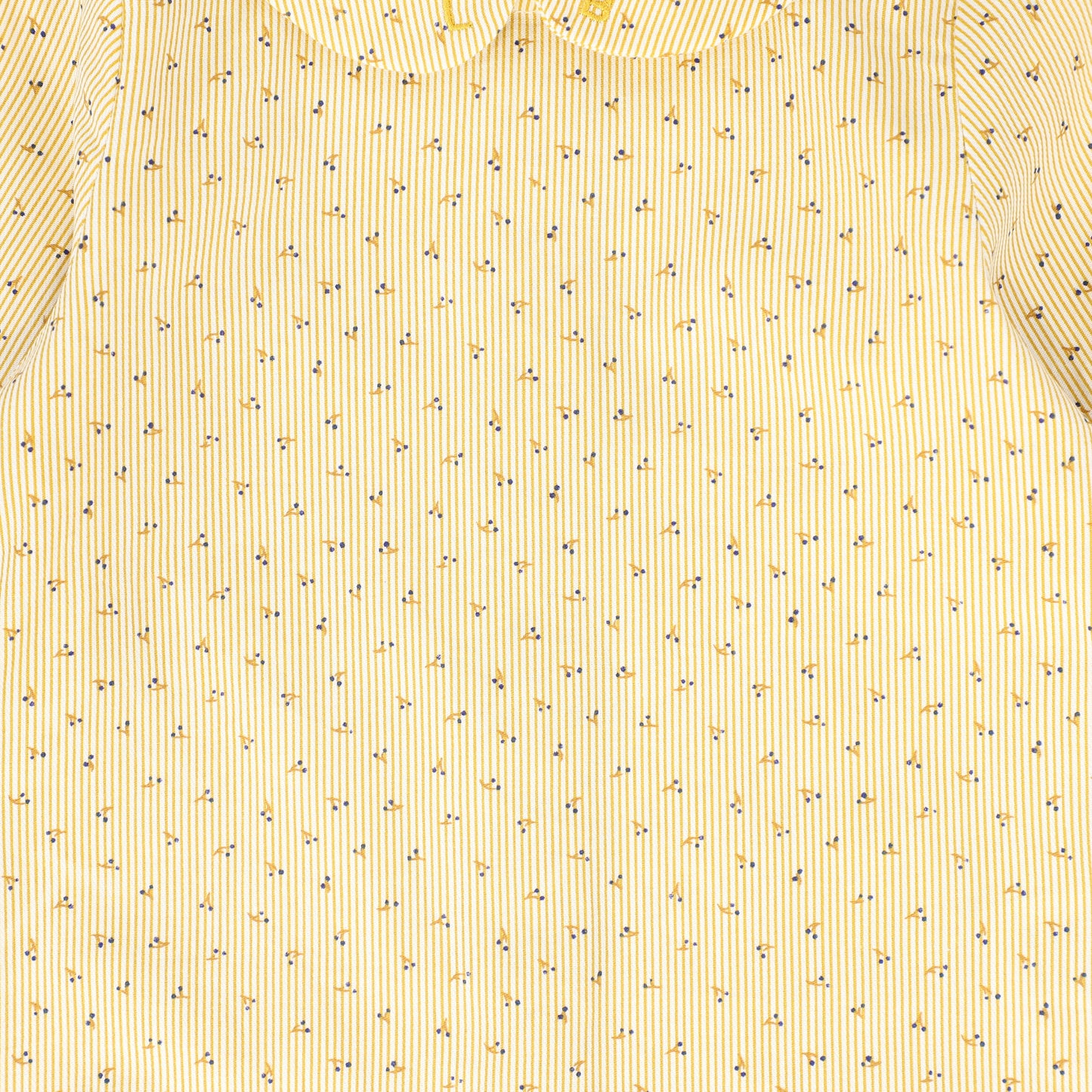 LE BOURDON PALE YELLOW CHERRY BUTTON SHIRT