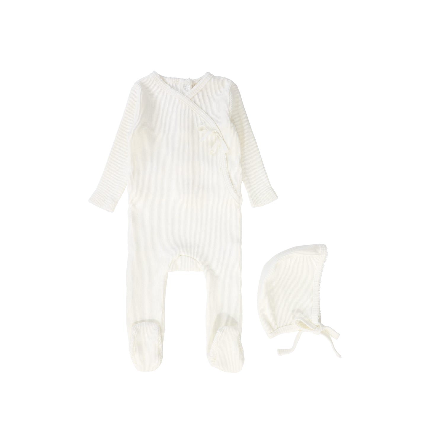 BEBE JOLEE IVORY WRAP STITCH FOOTIE