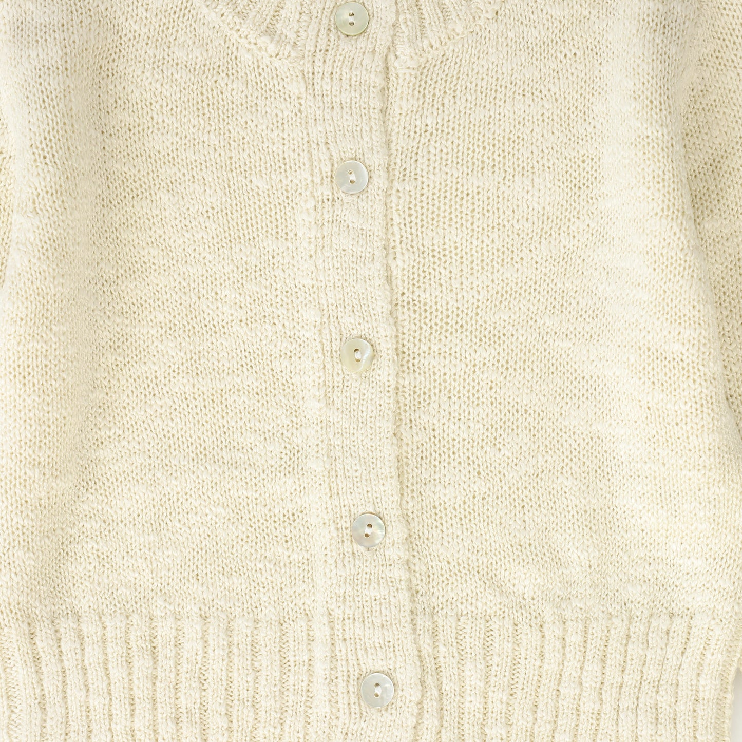 PAPILLON CREAM WOOL KNIT CARDIGAN