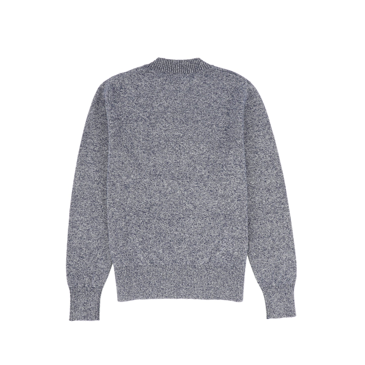 VALENTINA NAVY MARLED CREW NECK SWEATER