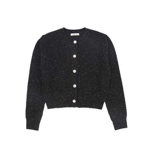 VALENTINA BLACK DIAMOND CHUNKY KNIT CARDIGAN