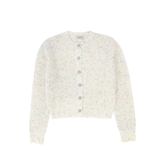 VALENTINA IVORY DIAMOND CHUNKY KNIT CARDIGAN