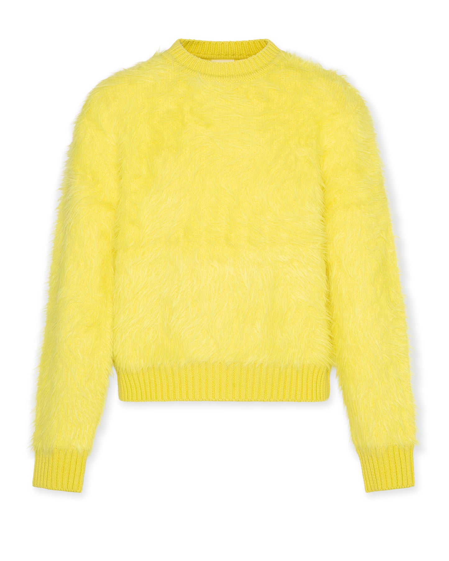 A076 YELLOW FUZZY SWEATER