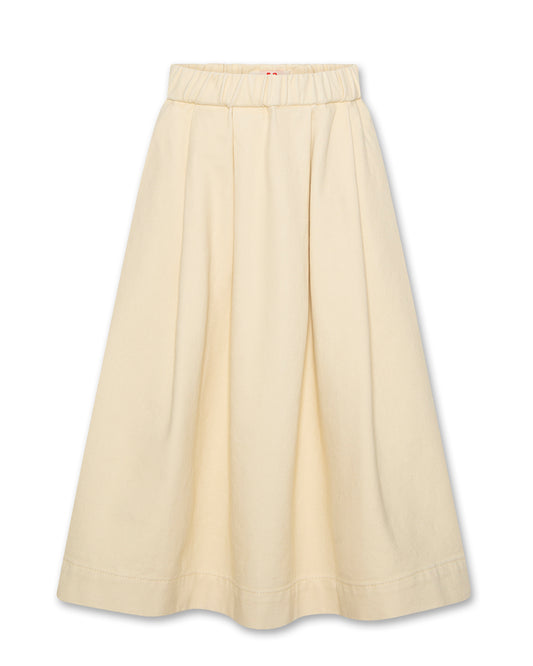 A076 BEIGE MIDI SKIRT