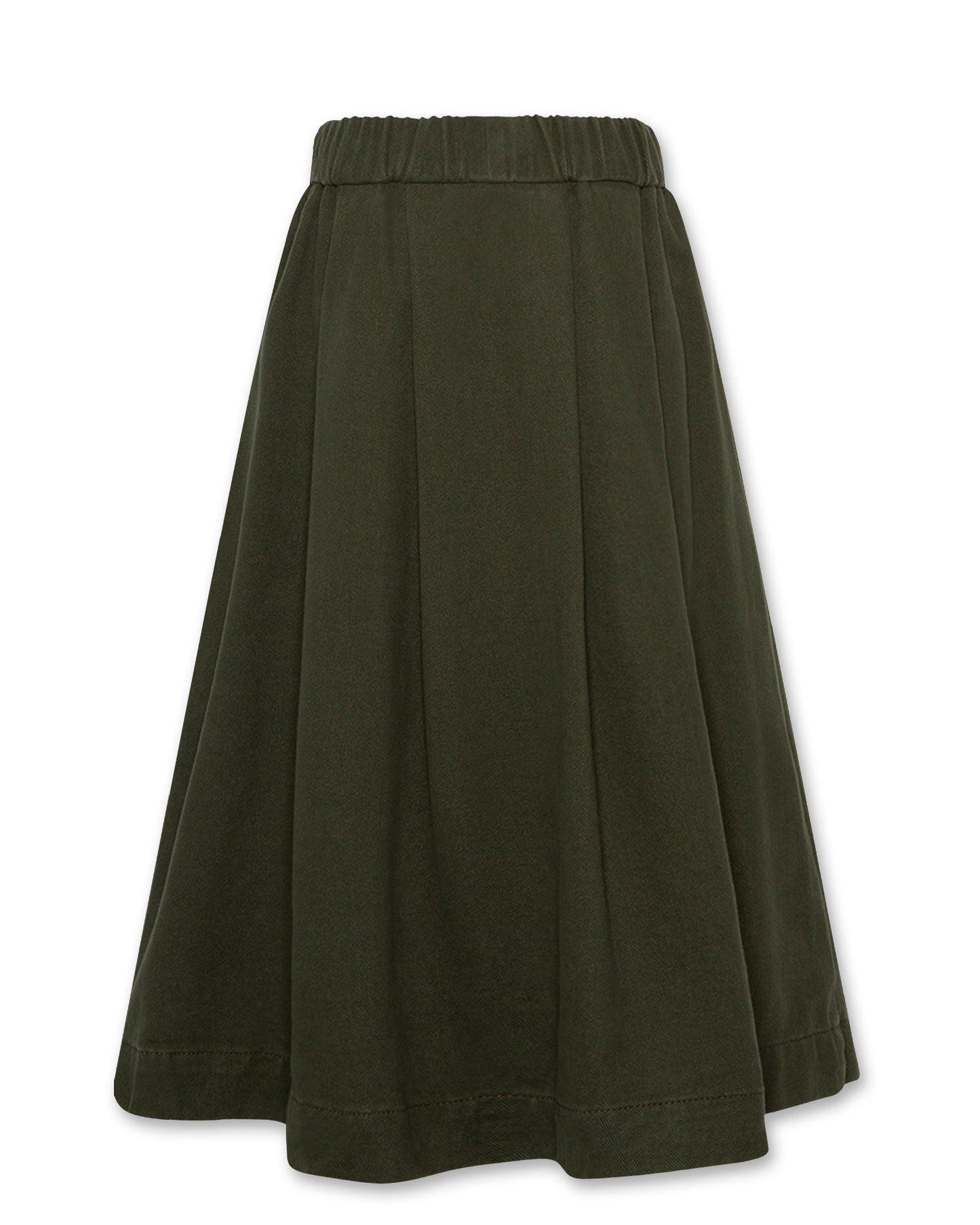 A076 FOREST GREEN MIDI SKIRT