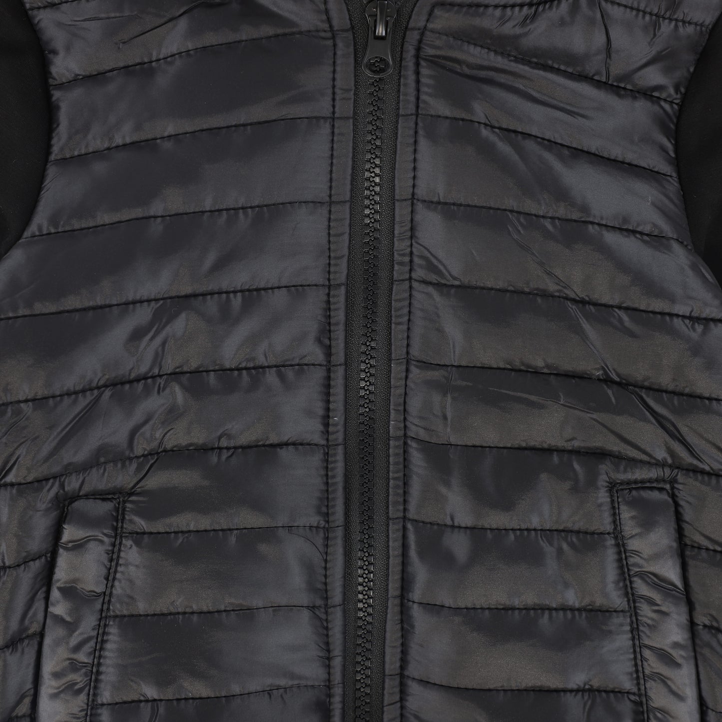 BACE COLLECTION BLACK QUILTED SWEATSHIRT
