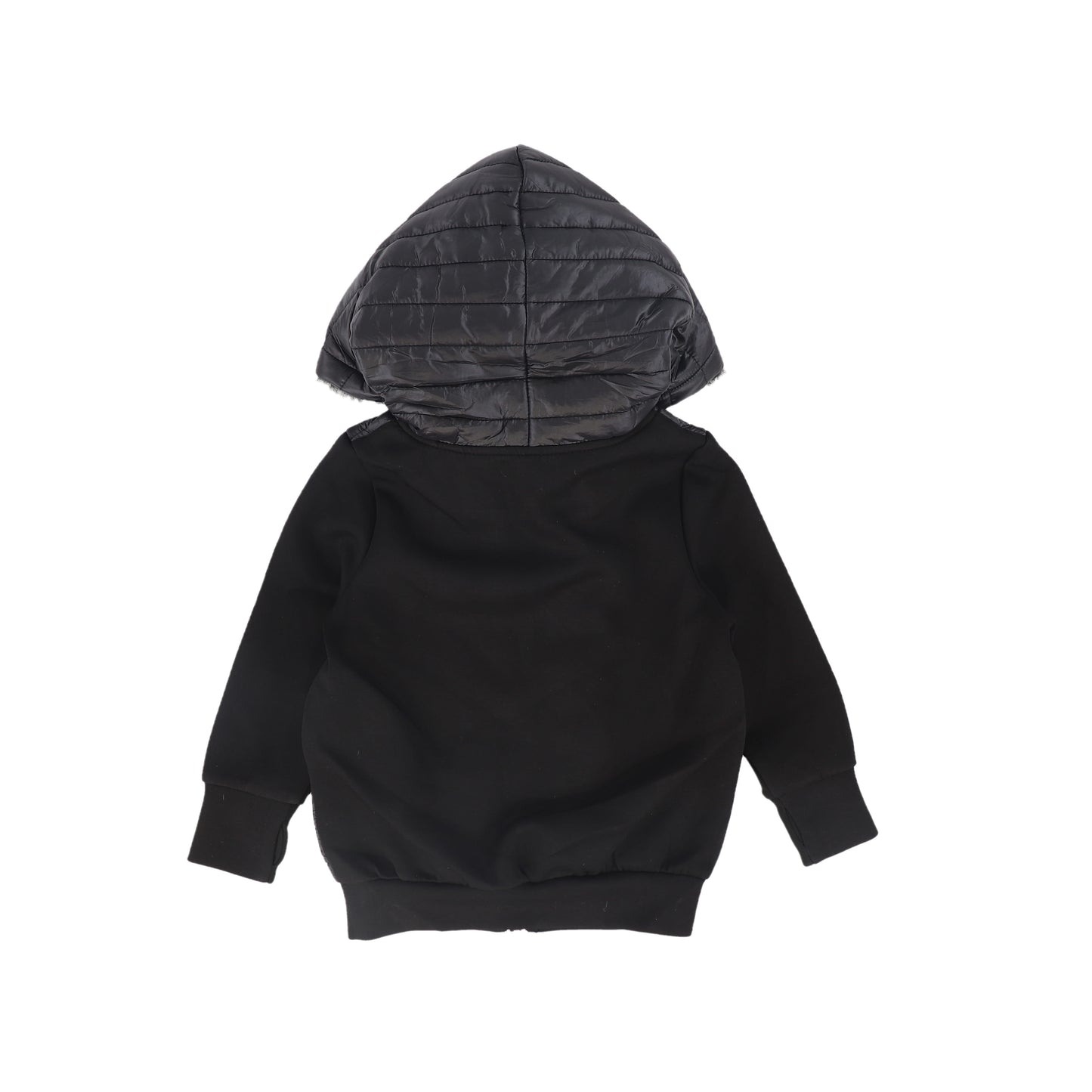 BACE COLLECTION BLACK QUILTED SWEATSHIRT