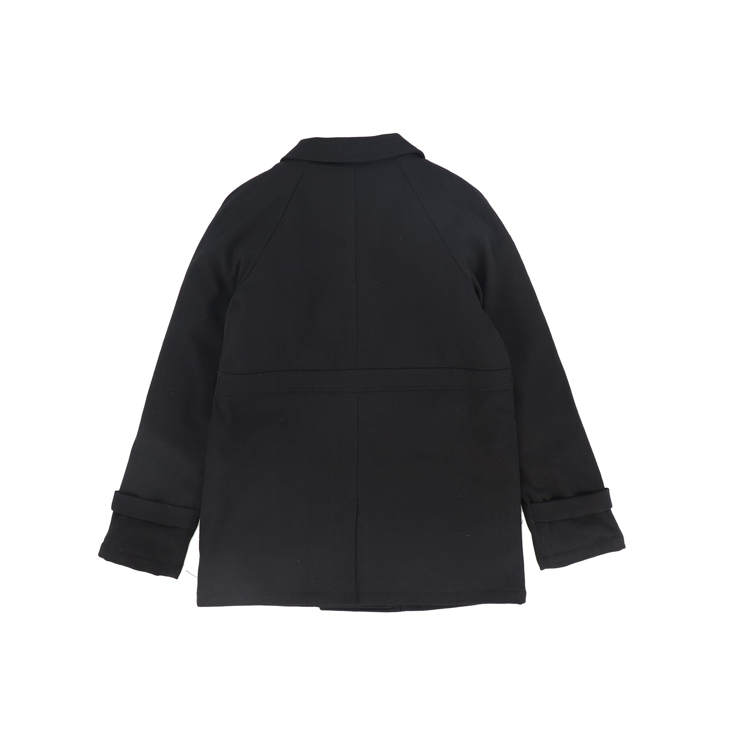 LE BOURDON BLACK DOUBLE BREASTED COAT