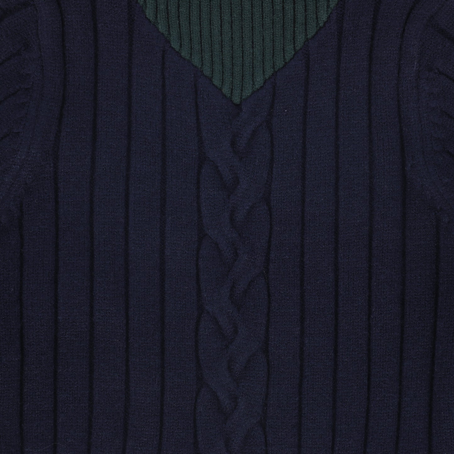 HARPER JAMES NAVY CENTER CABLE KNIT SWEATER