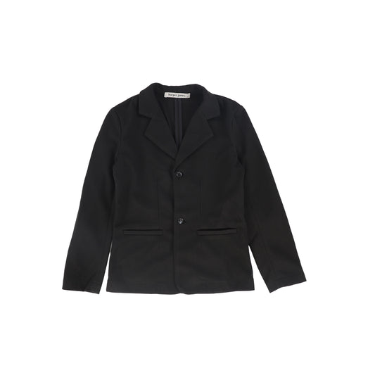 HARPER JAMES BLACK HERRINGBONE STRETCH BLAZER