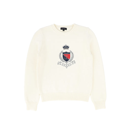 BAMBOO IVORY KNIT CREST SWEATER