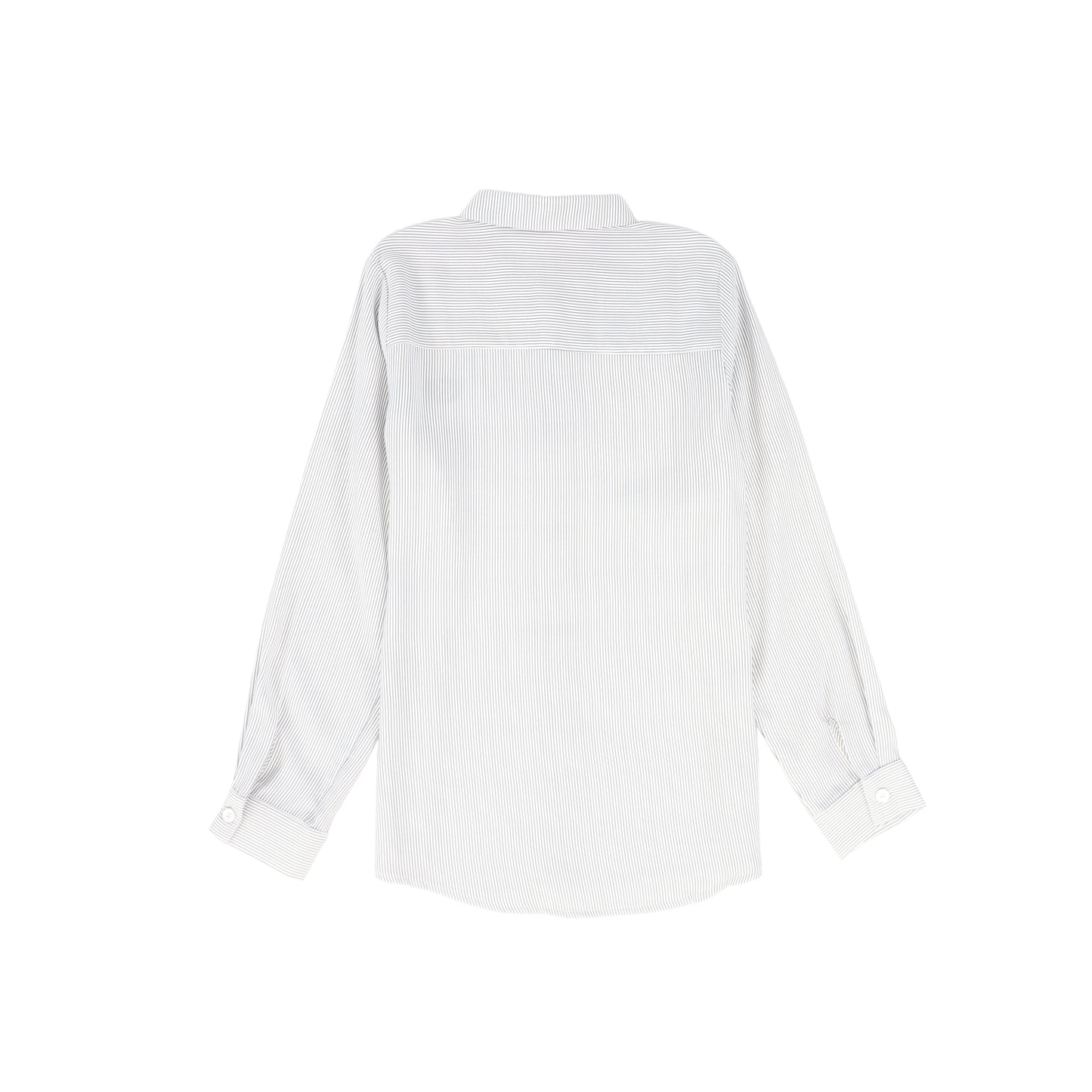 LE BOURDON GREY/WHITE COLLAR BLOUSE
