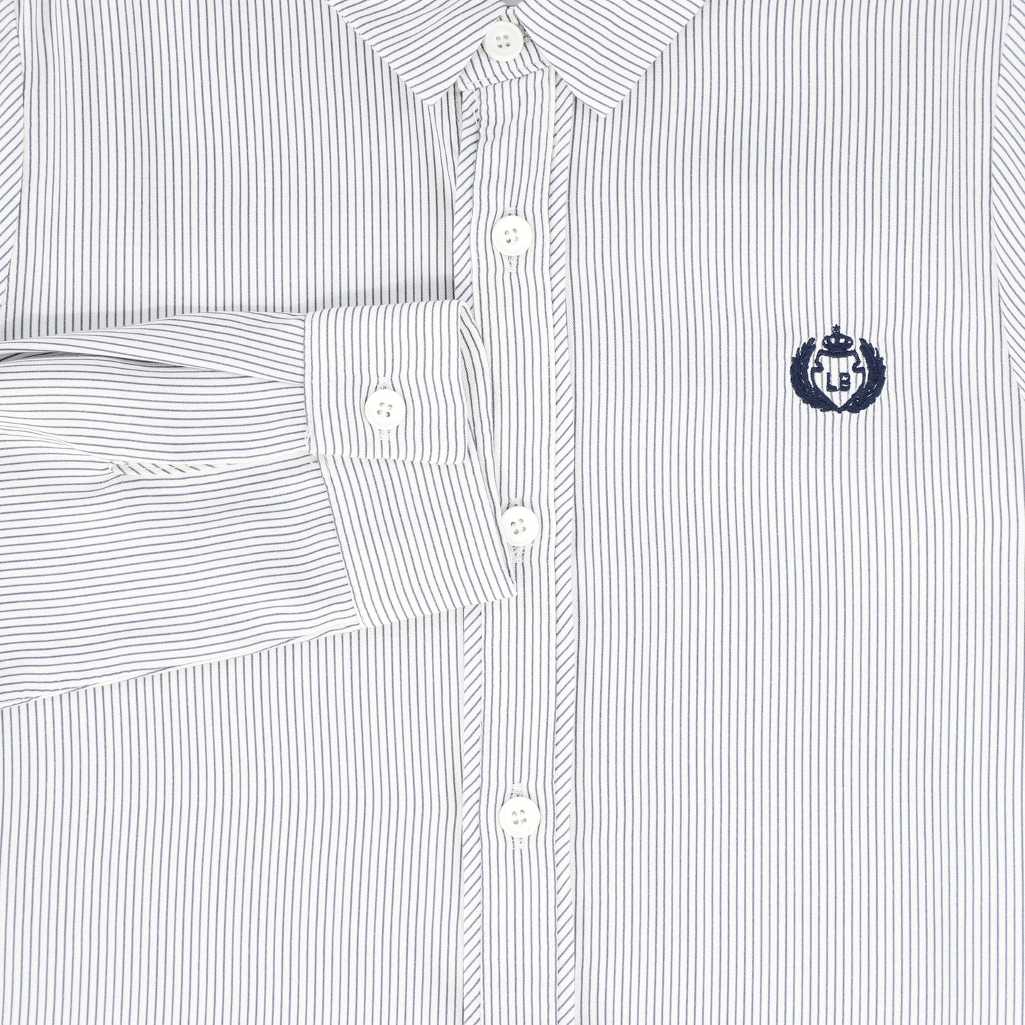 LE BOURDON GREY/WHITE COLLAR BLOUSE