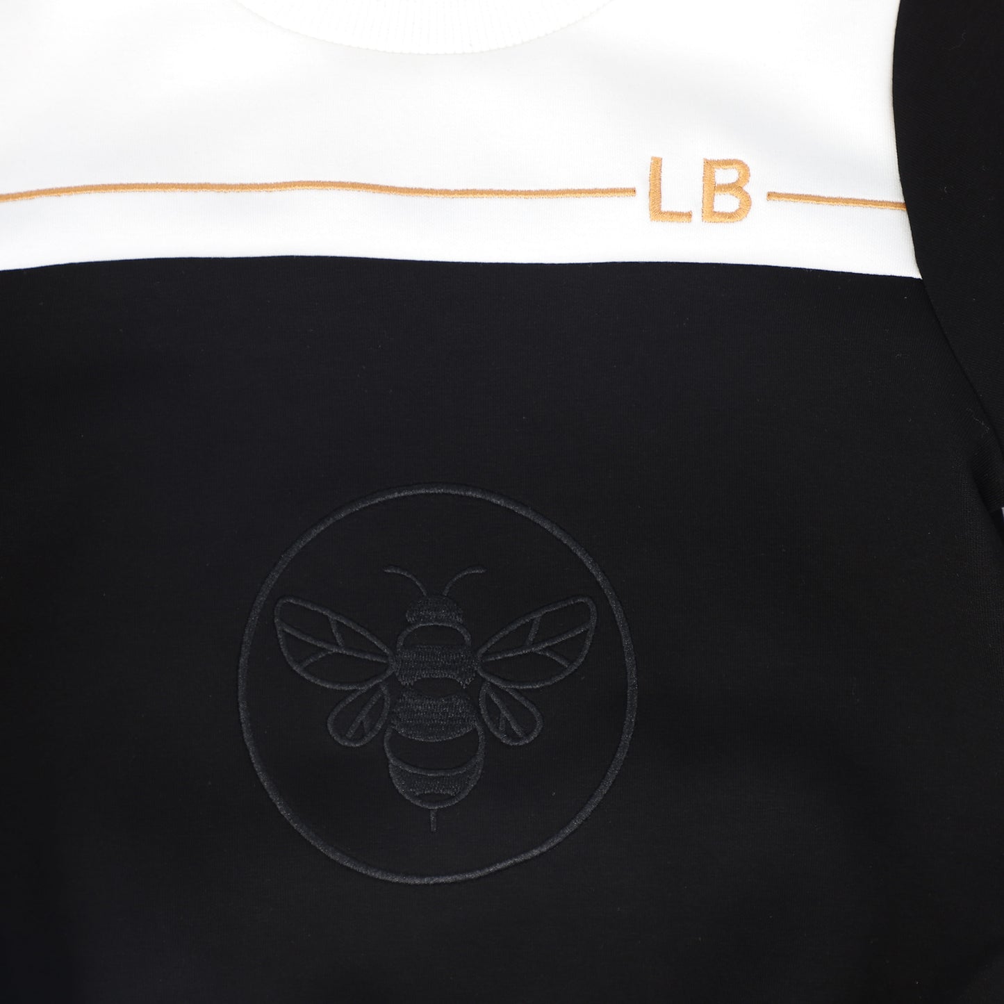 LE BOURDON BLACK/WHITE COLOR BLOCK BEE SWEATSHIRT