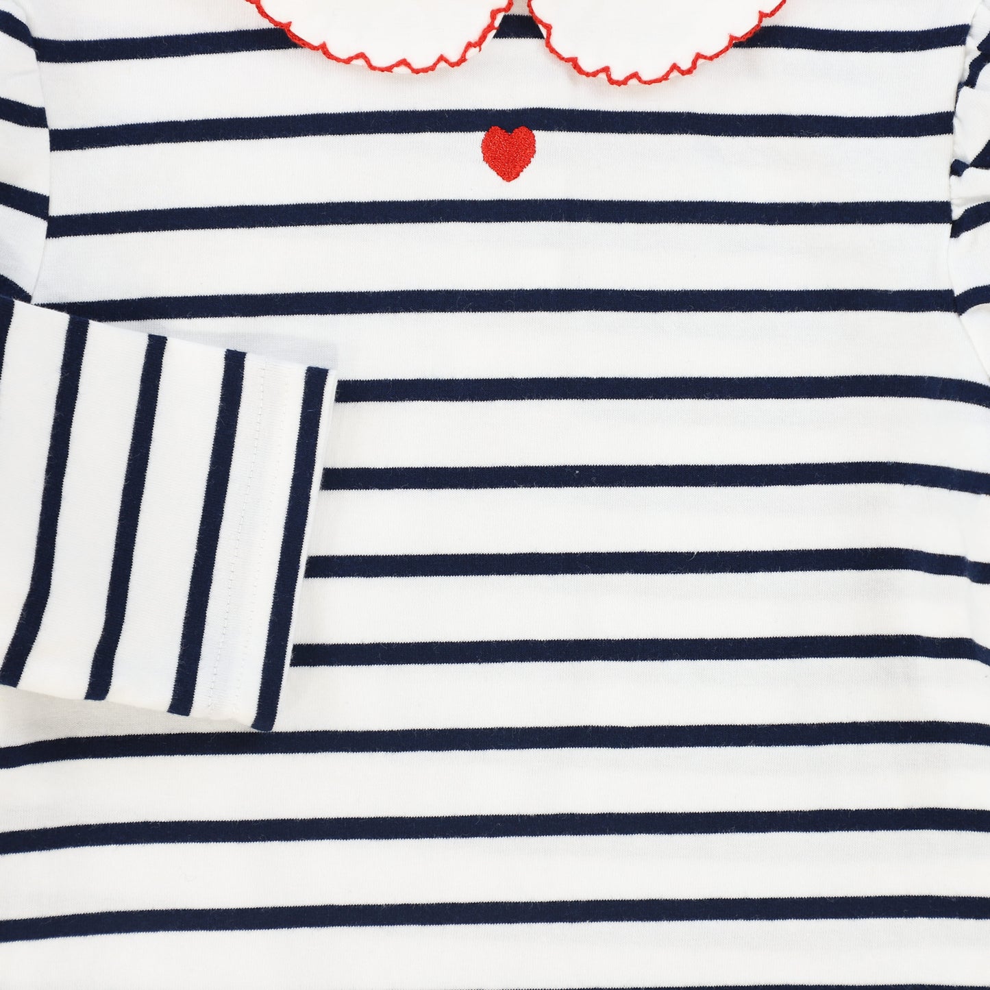 BAMBOO NAVY/WHITE STRIPE COLLAR TEE