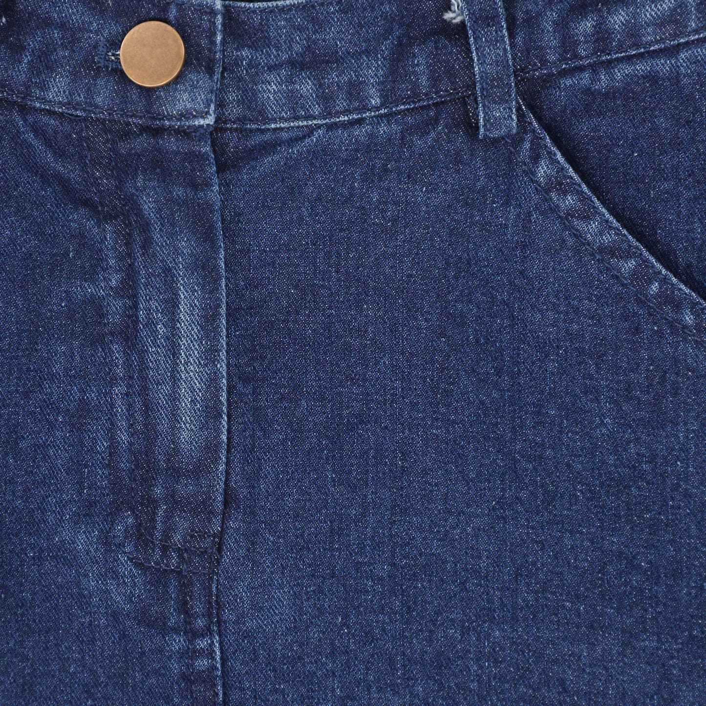 BAMBOO MID BLUE DENIM SIDE POCKET SKIRT