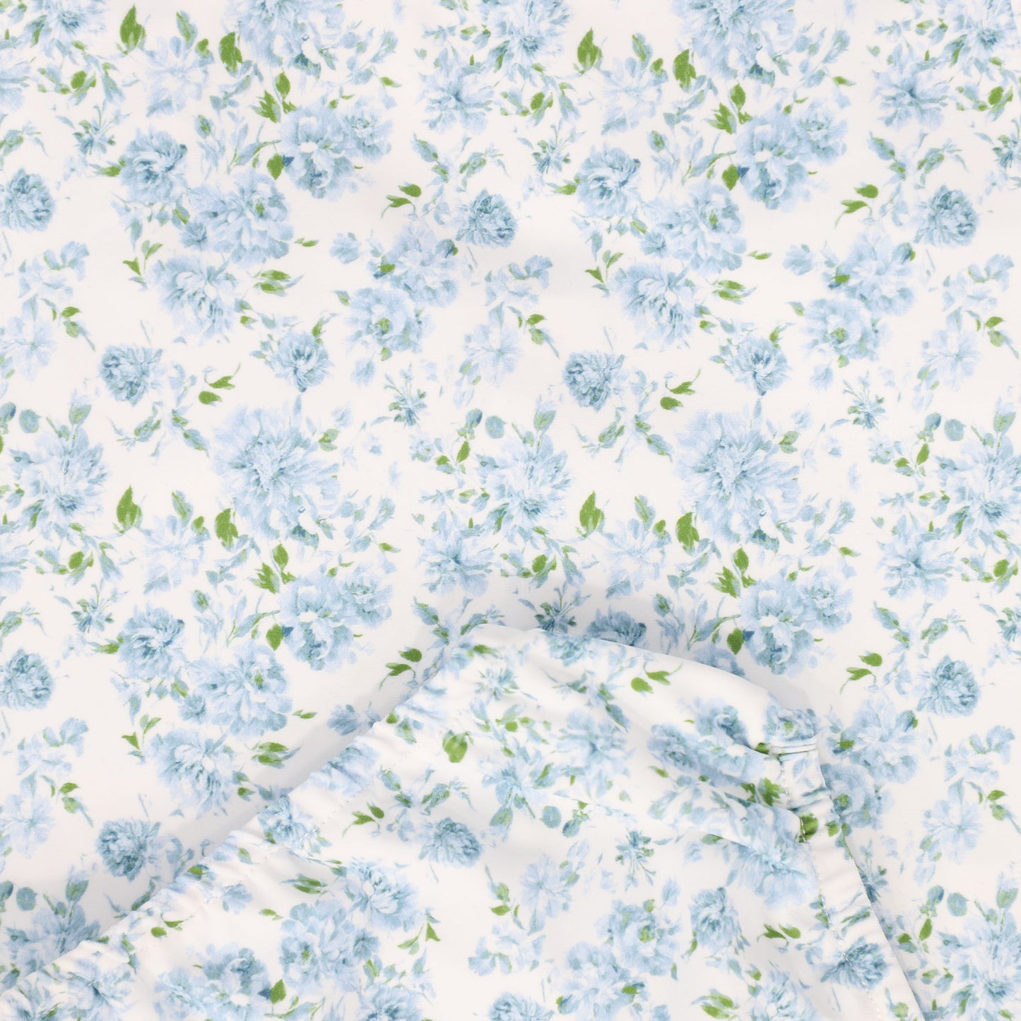 WATER CLUB BLUE TINY FLORAL GATHERED SWIMSUIT