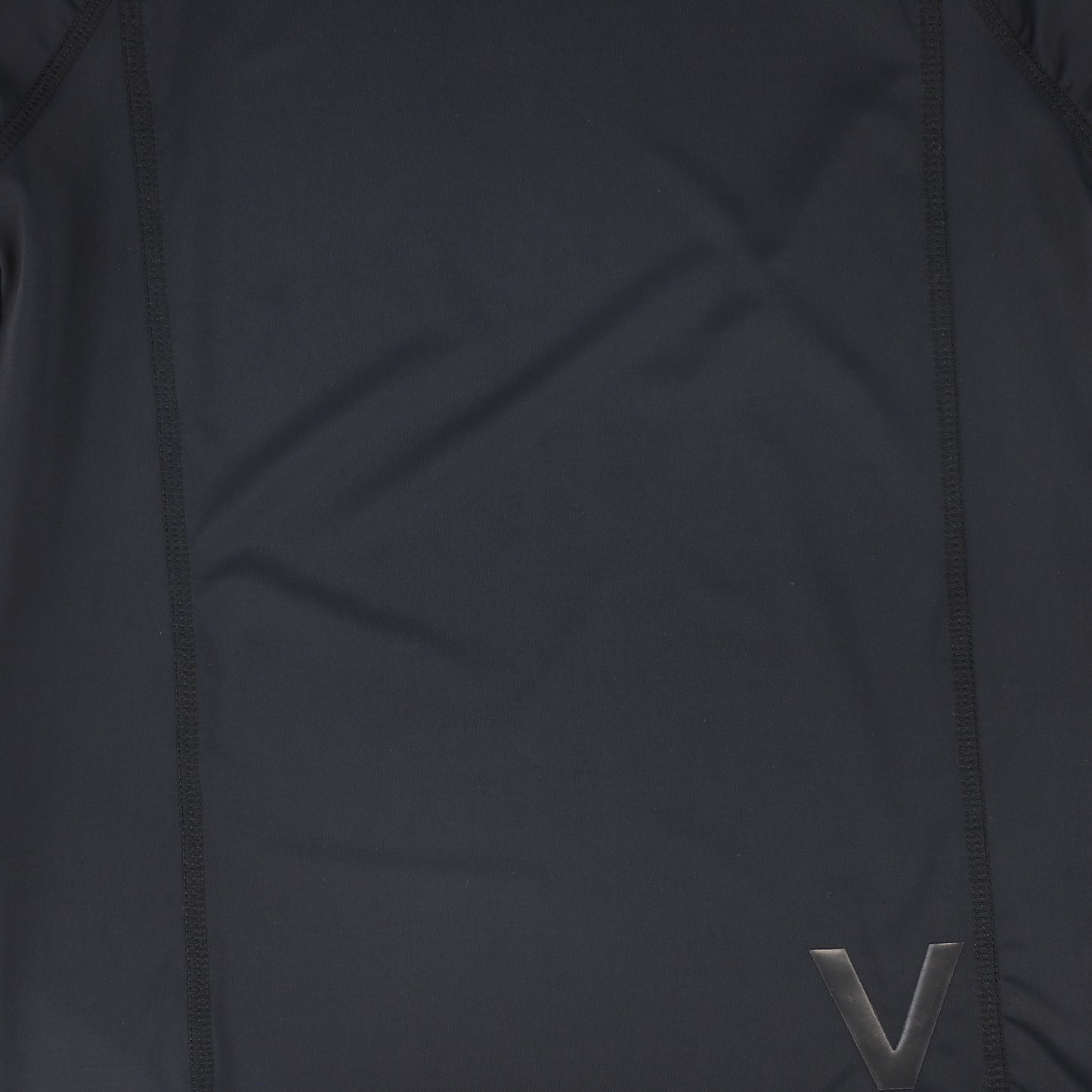 VALENTINA BLACK SEAMED SWIM SS SHIRT