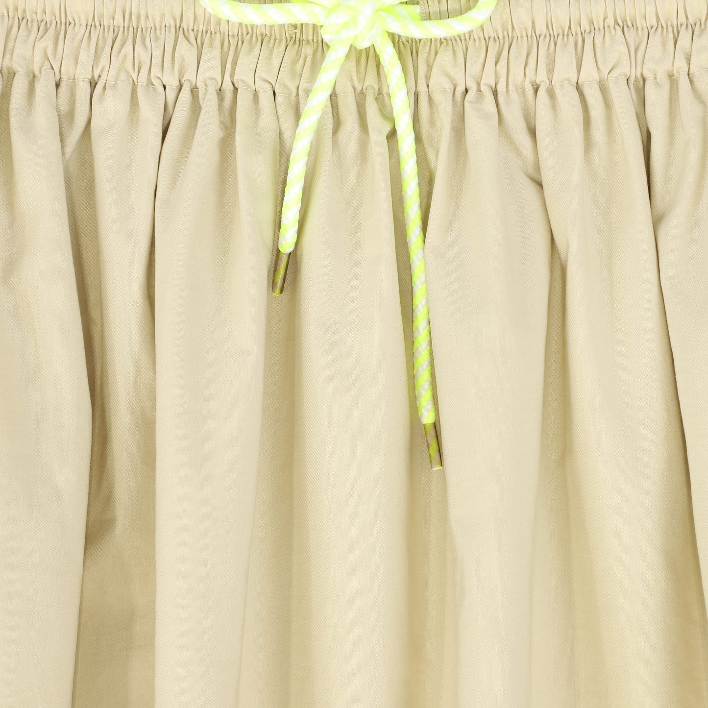 BACE COLLECTION TAN ROPE DRAWSTRING MAXI SKIRT