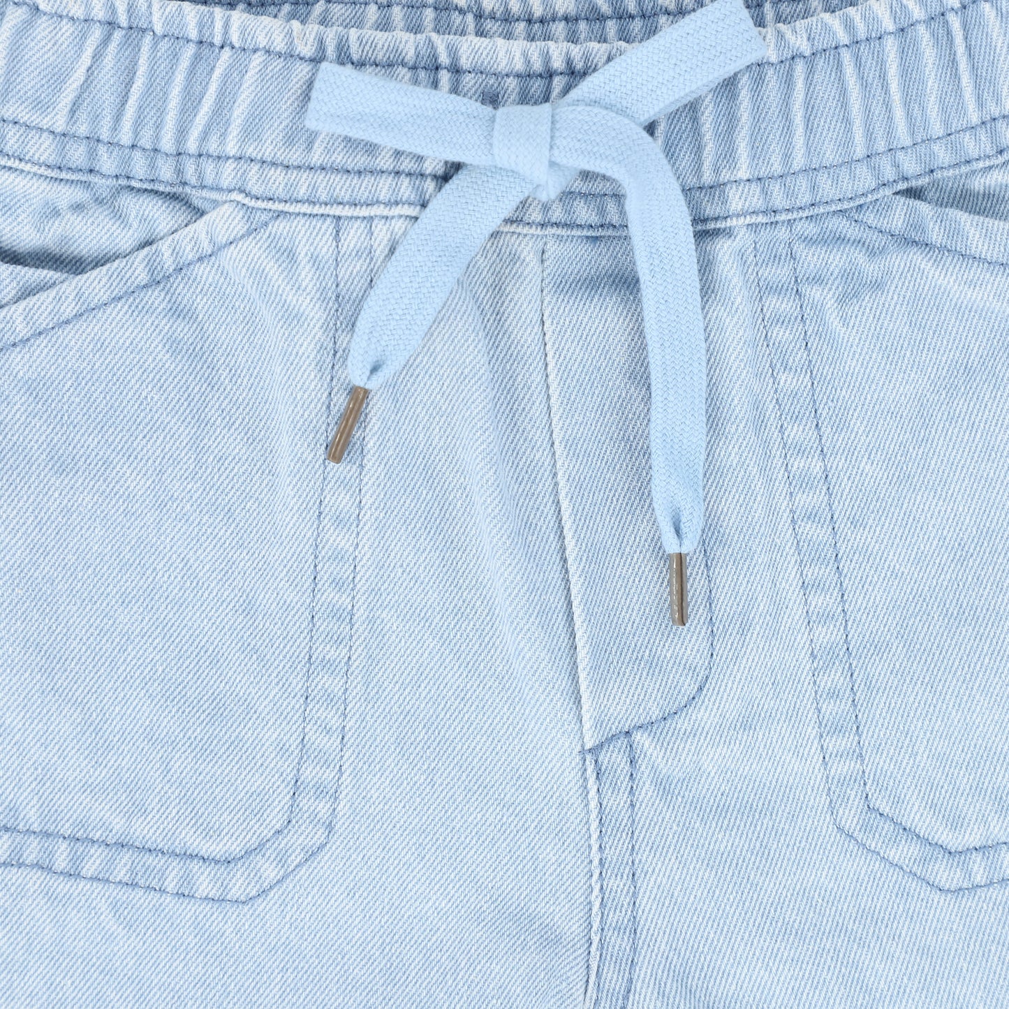 LE BOURDON LIGHT BLUE DENIM POCKET SHORTS