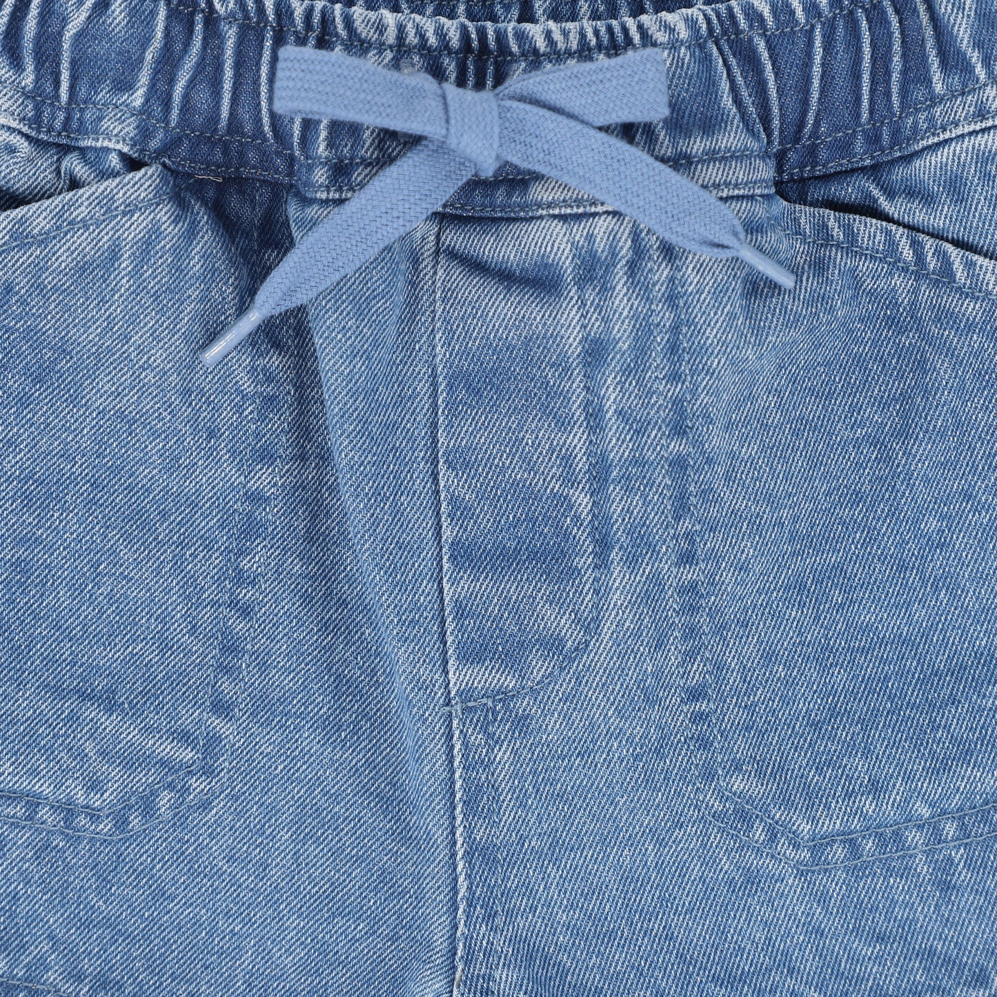 LE BOURDON BLUE DENIM POCKET SHORTS
