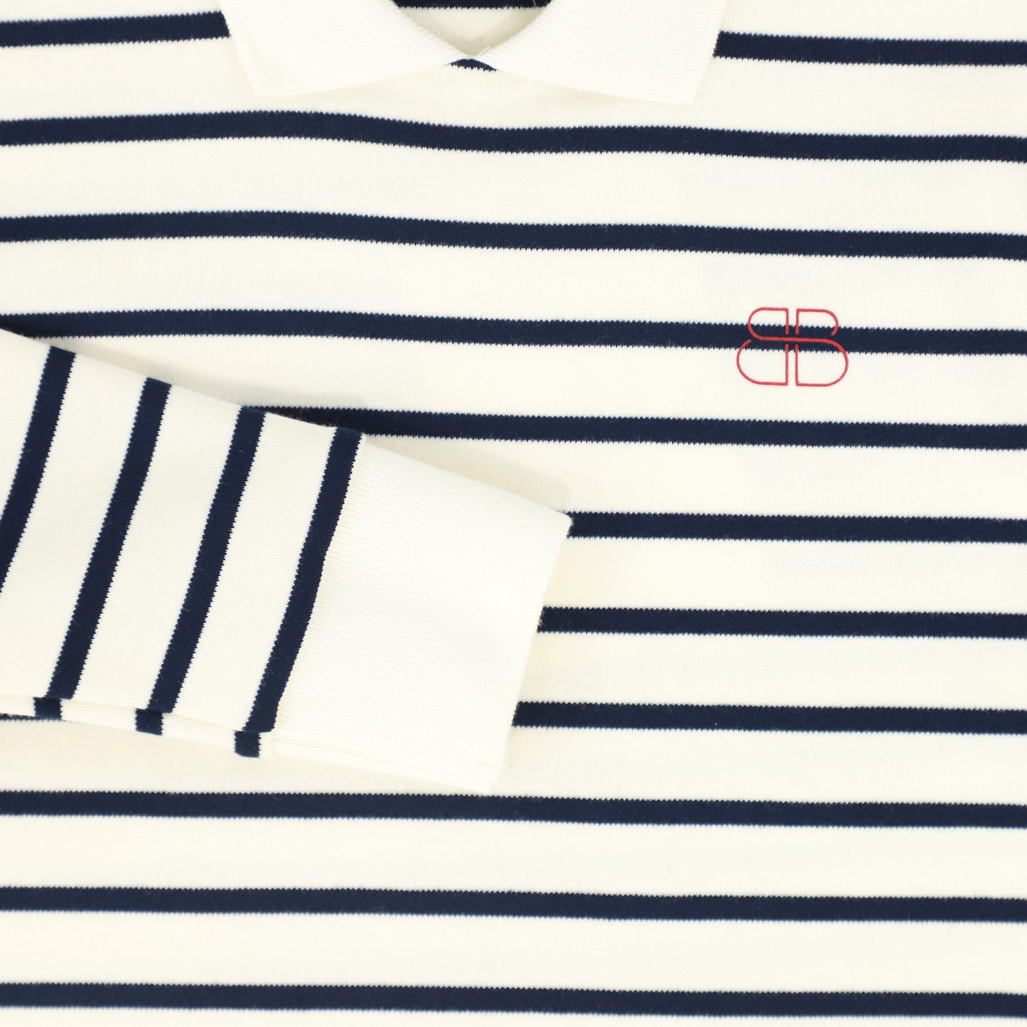 BAMBOO NAVY SCRIPT STRIPE POLO