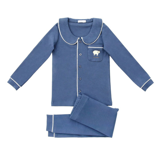 COCO BLANC NAVY COLLARED PAJAMA