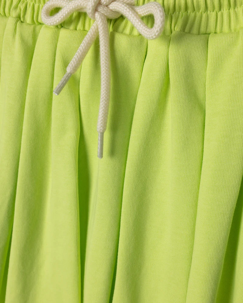 CABANA LIME DRAWSTRING PLEATED SKIRT