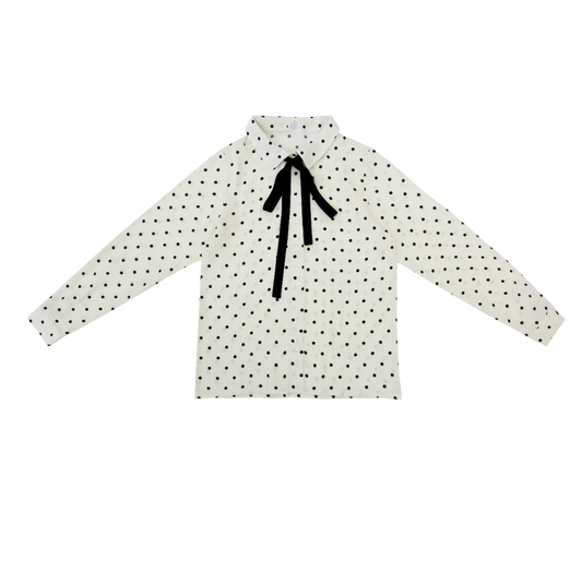 COCO BLANC CREAM/BLACK POLKA DOT BLOUSE