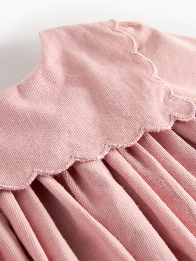 MARMAR COPENHAGEN PINK SCALLOP TRIM POCKET DRESS