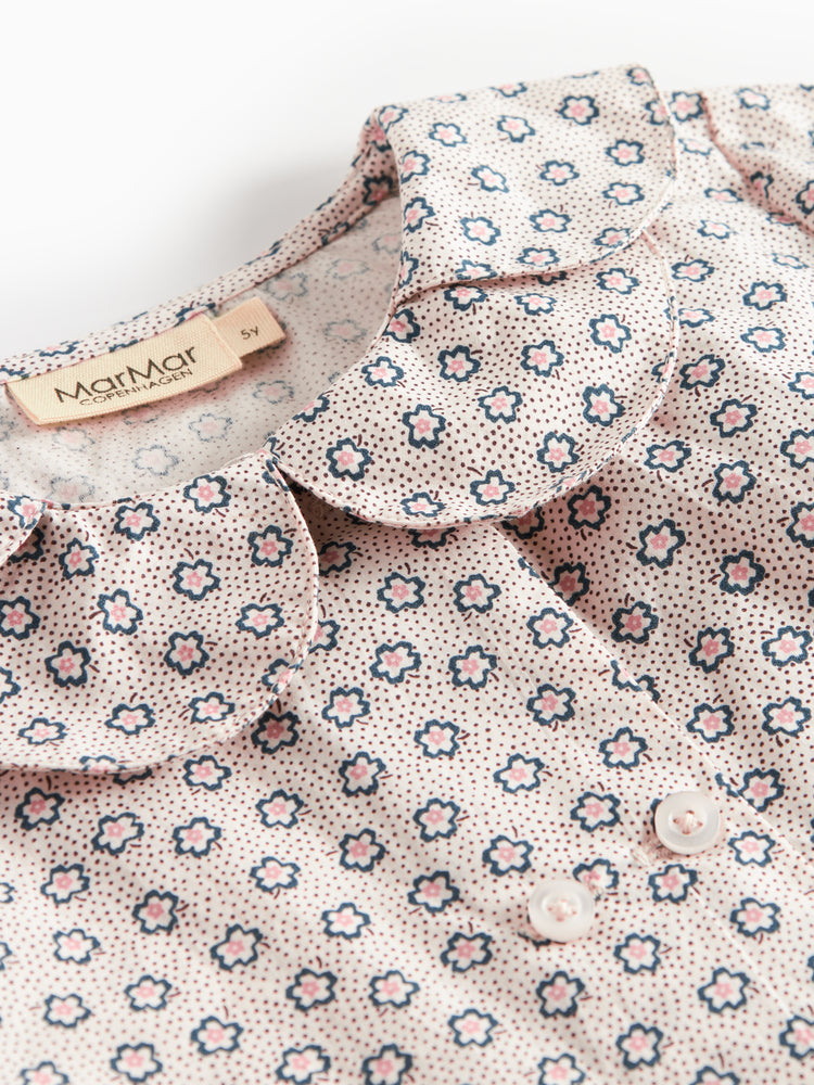MARMAR COPENHAGEN TINY FLORAL SCALLOP COLLAR BLOUSE
